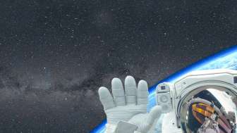 Sagen Sie Hallo im Weltall!