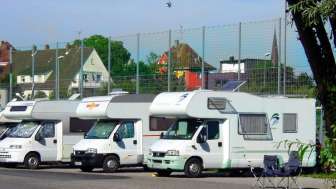 Motorhome and caravan parking space Motorhome and caravan parking space