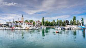 On board in the port of Romanshorn On board in the port of Romanshorn